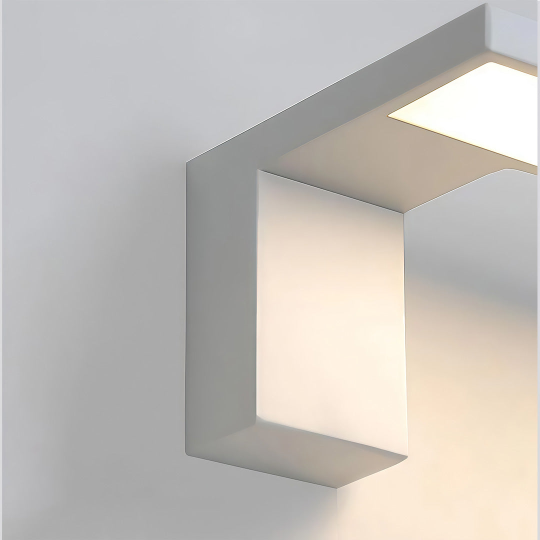 Contemporary Black Metal L-Shaped LED Wall Light for Living Room Decor