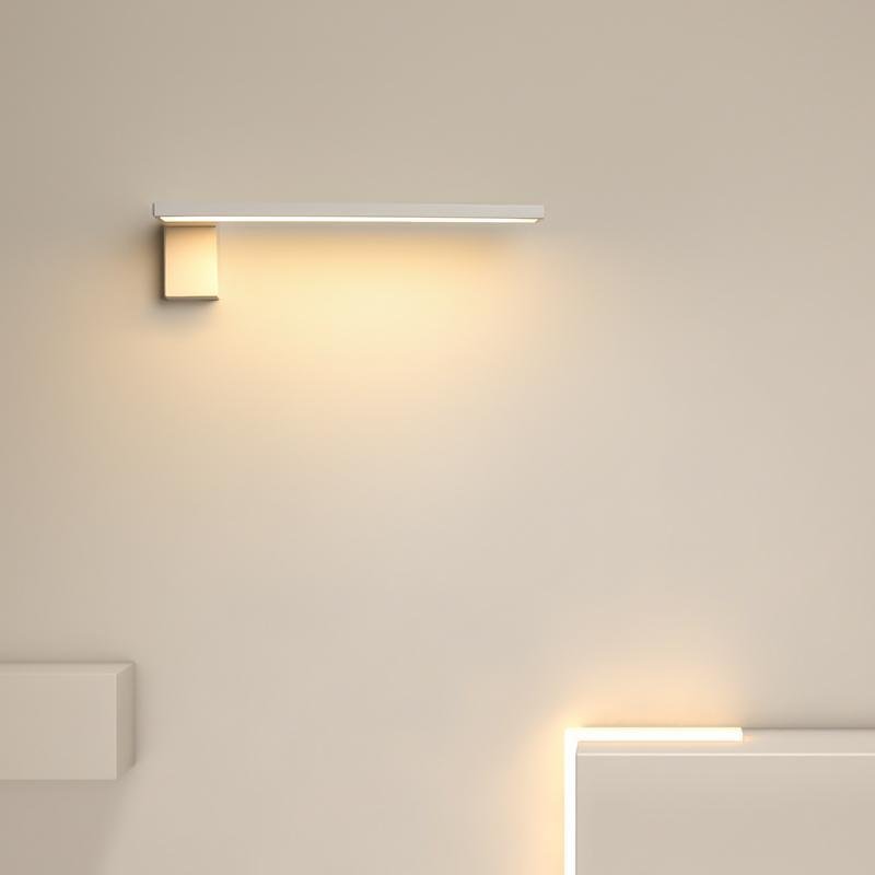 Contemporary Black Metal L-Shaped LED Wall Light for Living Room Decor
