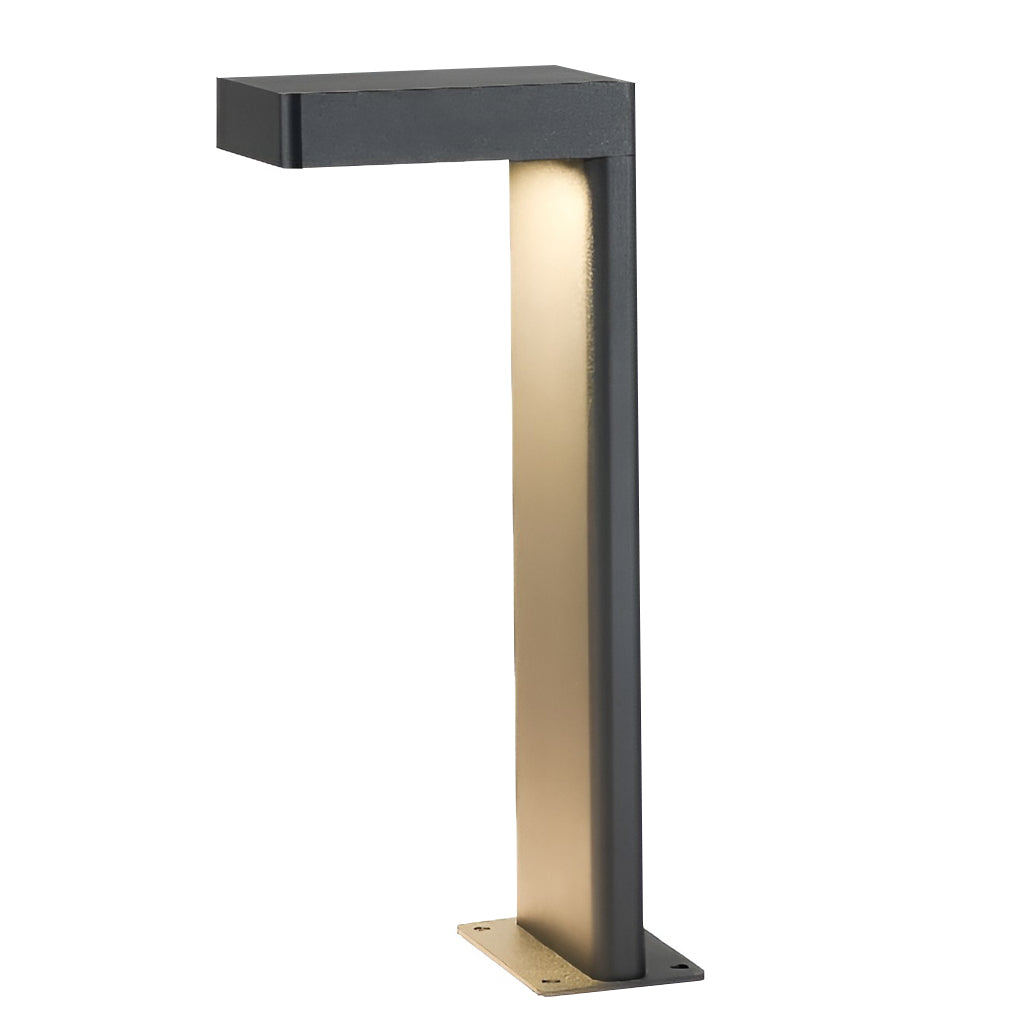 Modern Black L-Shaped Metal Landscape Path Light for Outdoor Use