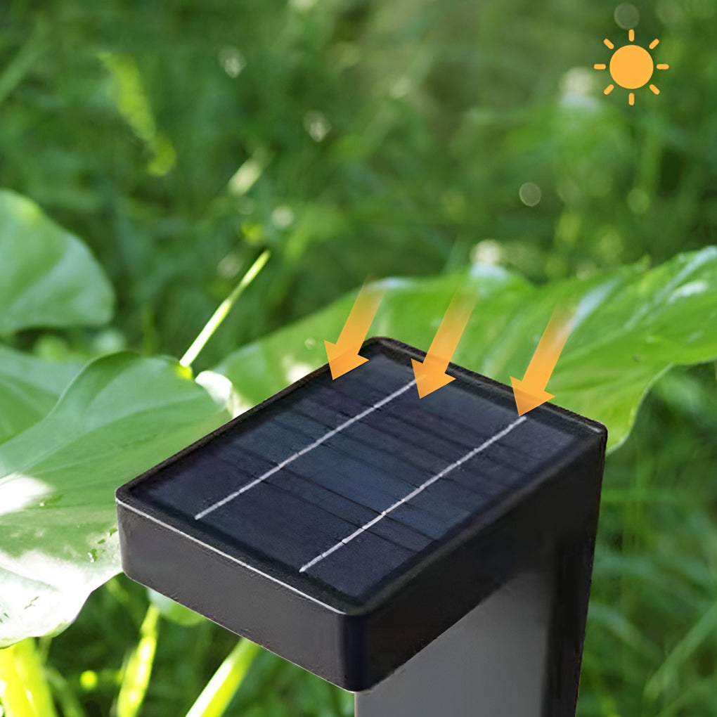 Modern Black L-Shaped Metal Landscape Path Light for Outdoor Use