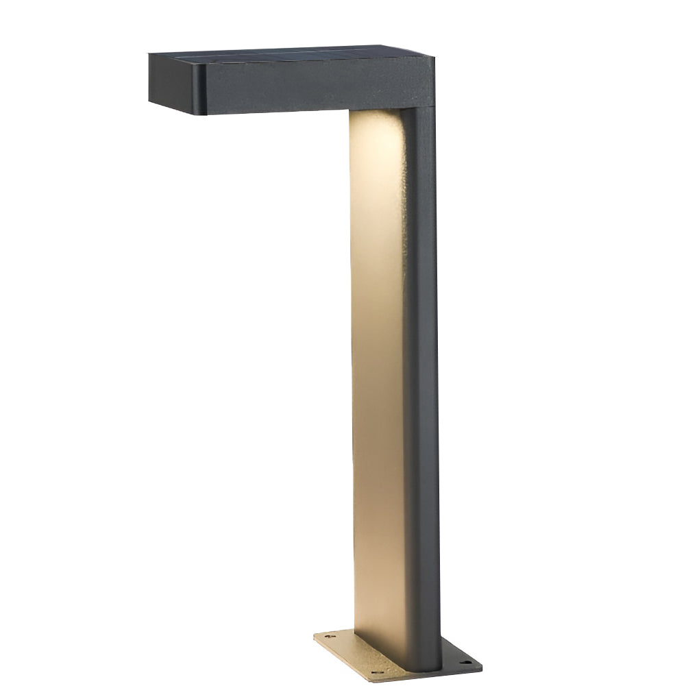 Modern Black L-Shaped Outdoor Metal Landscape Path Light for Gardens