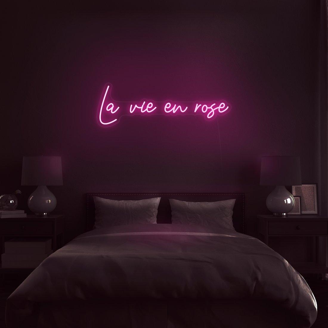 Pink Vintage LED Neon Wall Sign for Bedroom Decor and Home Aesthetics