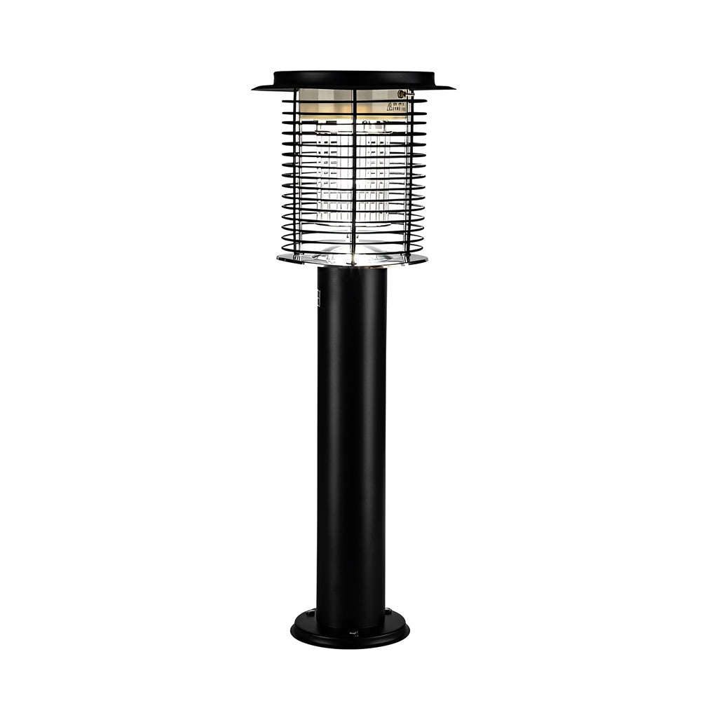 Modern Black Metal Solar Mosquito Zapper Light for Patio Garden Use