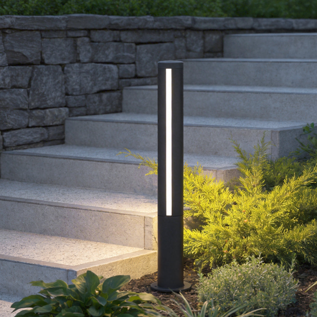 Modern Black Waterproof Landscape Bollard Lamp for Outdoor Gardens