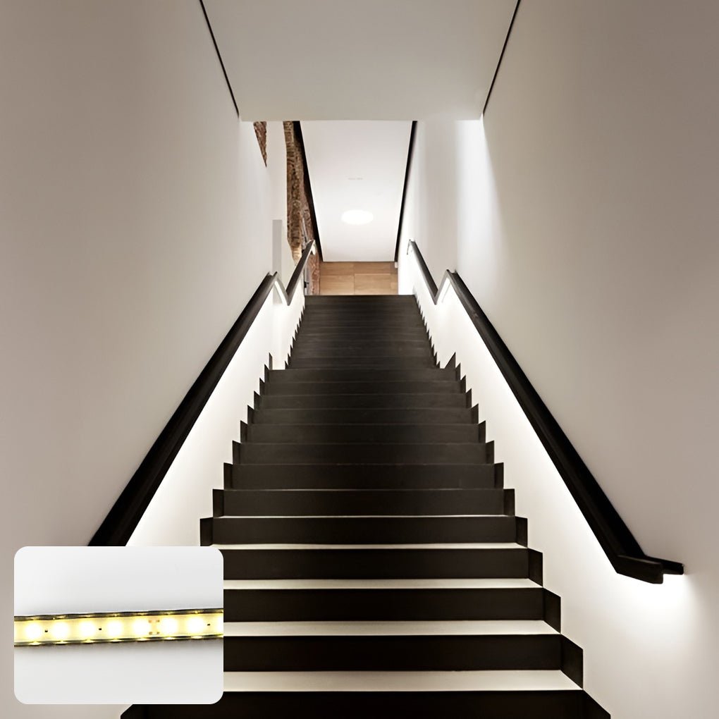 Modern Waterproof LED Step Lights | Sleek Aluminum Strip for Outdoor Use