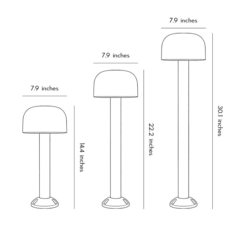 Colorful LED Mushroom-Shaped Outdoor Garden Pathway Lights, Plastic Fixtures