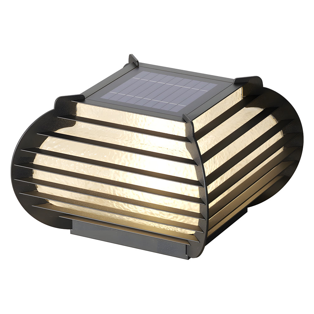 Modern Black Grille Lantern Pillar Lights for Outdoor Landscape Use