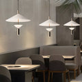 Modern Industrial Black Metal Pendant Light Fixture for Living Room