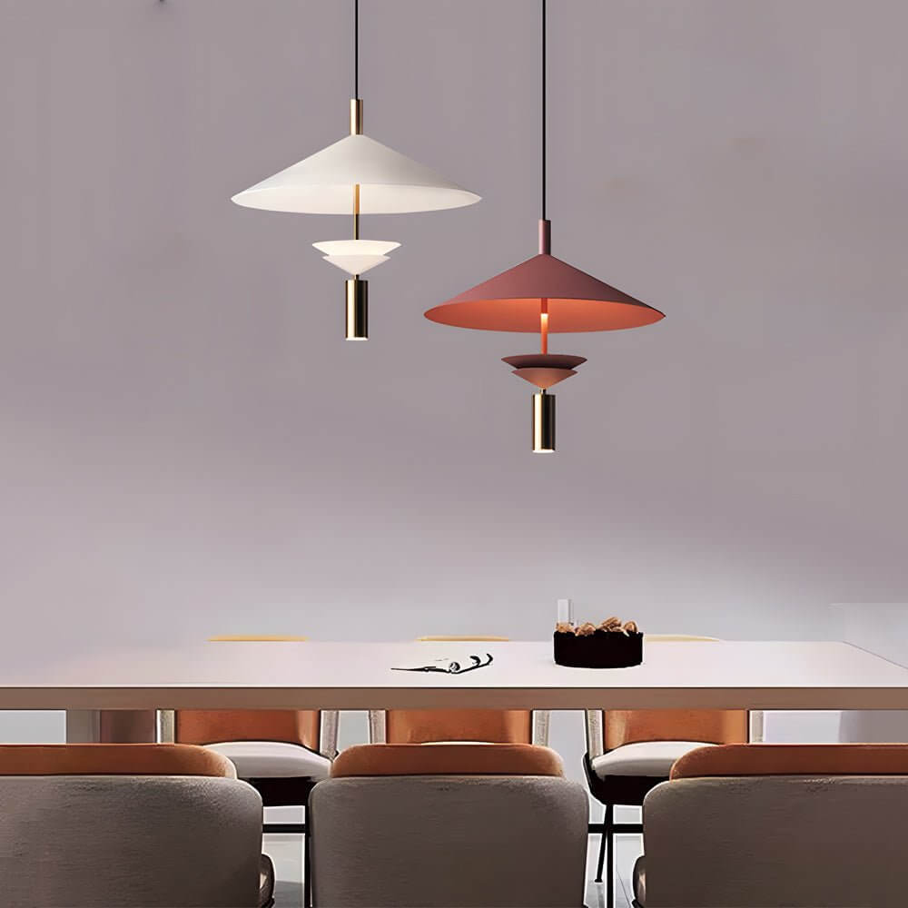 Modern Industrial Black Metal Pendant Light Fixture for Living Room