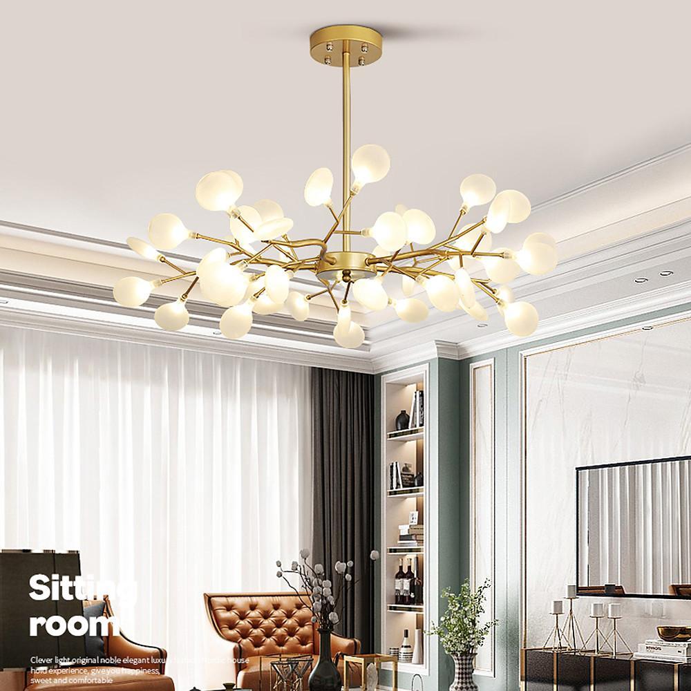 Modern White LED Firefly Pendant Light Fixture for Dining Room Decor