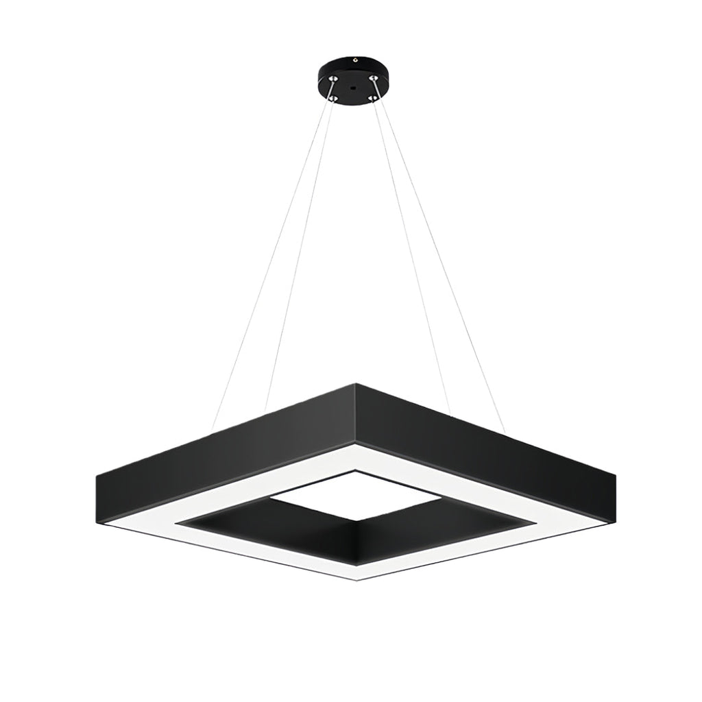 Modern Black Multi-Diamond LED Chandelier Light for Living Room Dining