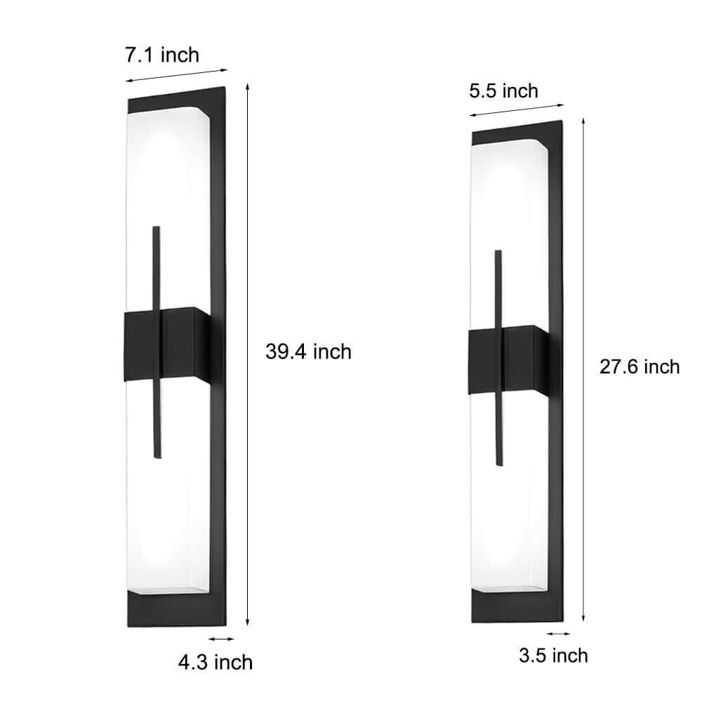 Stylish Gray Waterproof Large Outdoor Wall Light Fixture for Patios