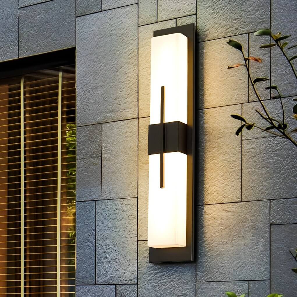 Stylish Gray Waterproof Large Outdoor Wall Light Fixture for Patios