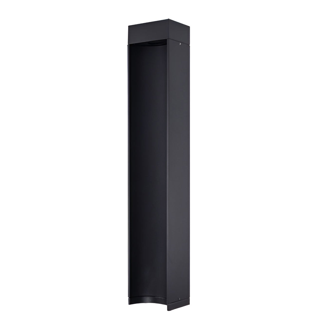 Modern Black LED Lawn Bollard Light for Outdoor Garden Illumination