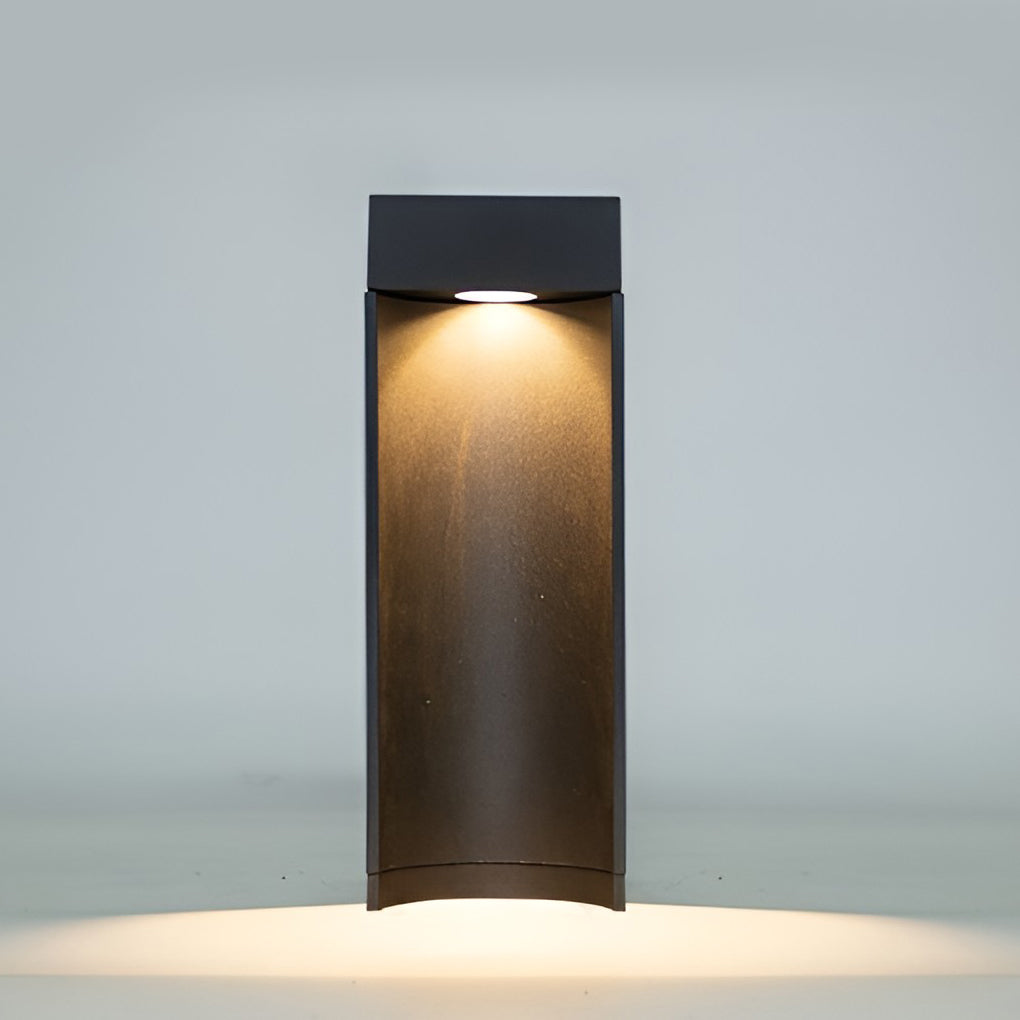 Modern Black LED Lawn Bollard Light for Outdoor Garden Illumination