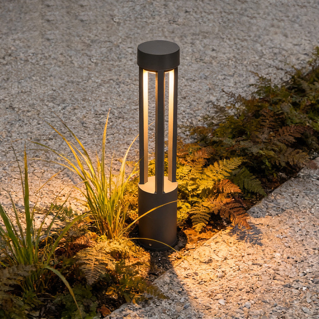 Modern Black LED Bollard Path Lights for Outdoor Landscape Lighting