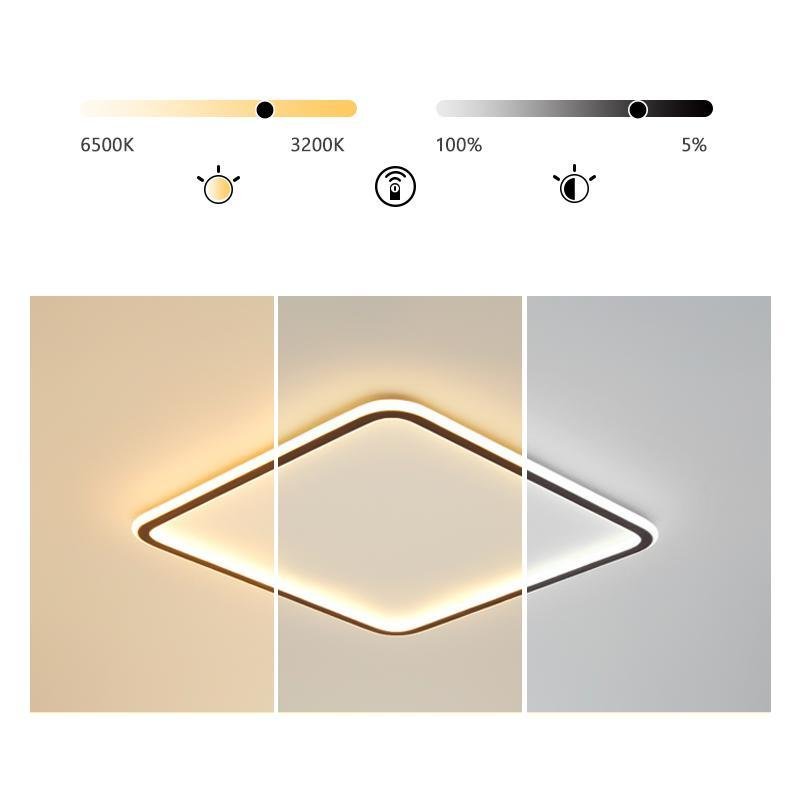 Sleek Industrial Recessed Square LED Ceiling Light for Modern Spaces
