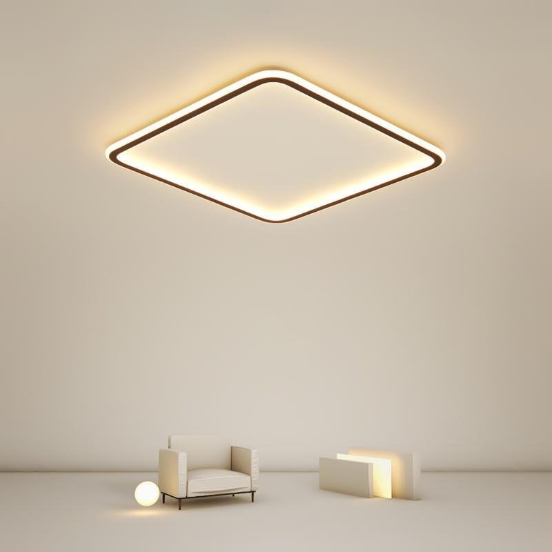 Sleek Industrial Recessed Square LED Ceiling Light for Modern Spaces