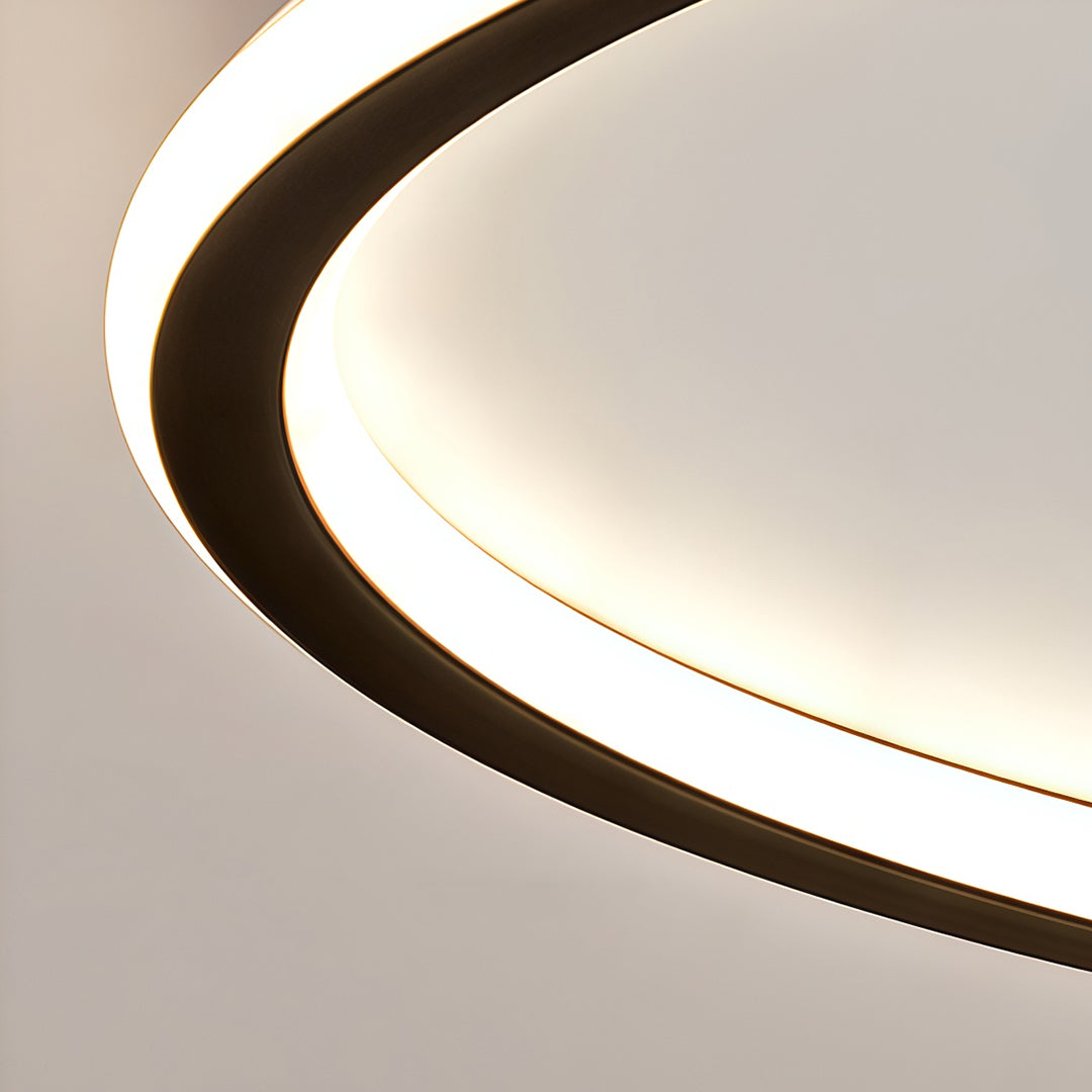 Modern White Acrylic LED Circle Ceiling Light Fixture for Home Decor