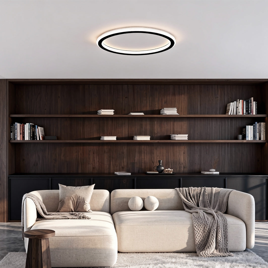 Modern White Acrylic LED Circle Ceiling Light Fixture for Home Decor
