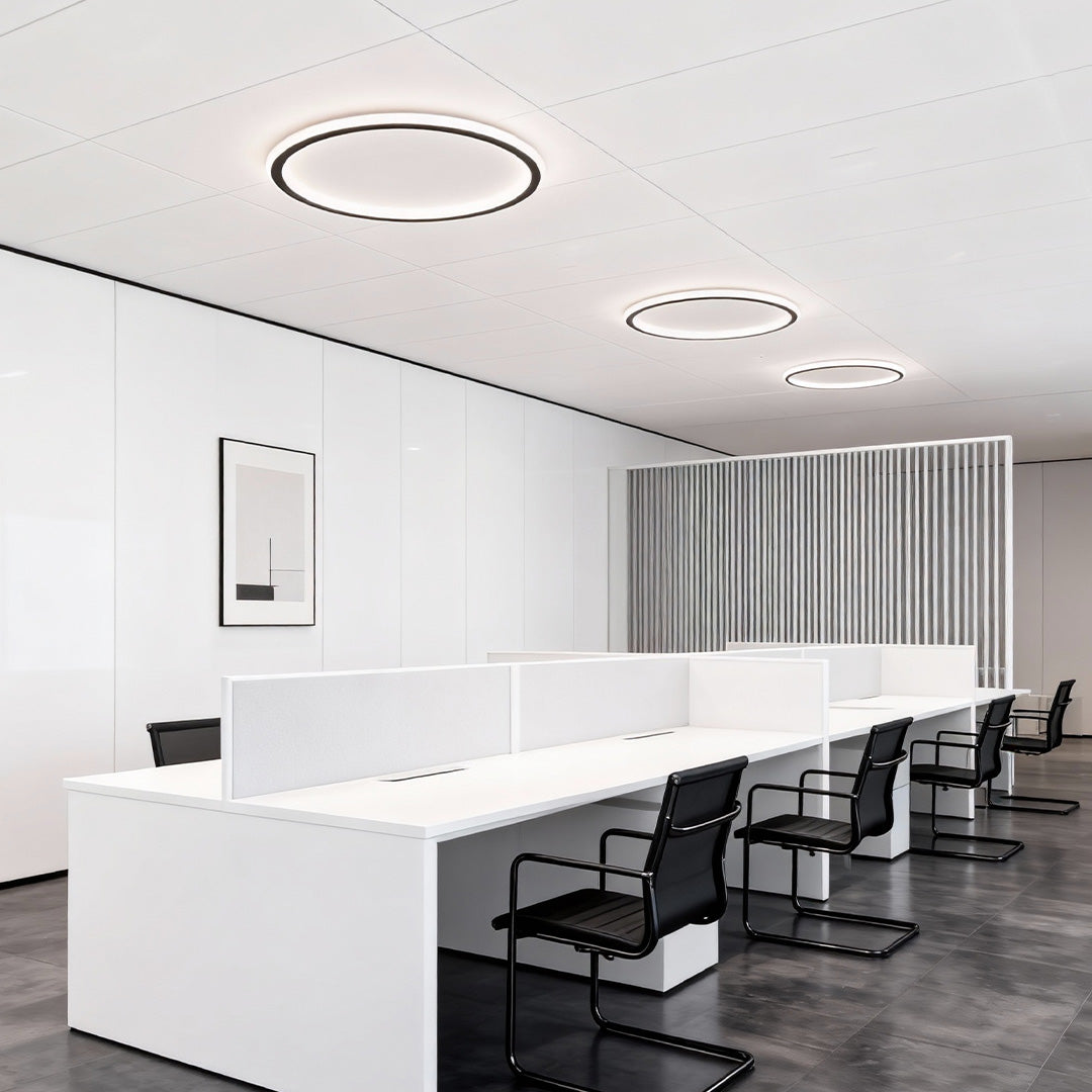 Modern White Acrylic LED Circle Ceiling Light Fixture for Home Decor