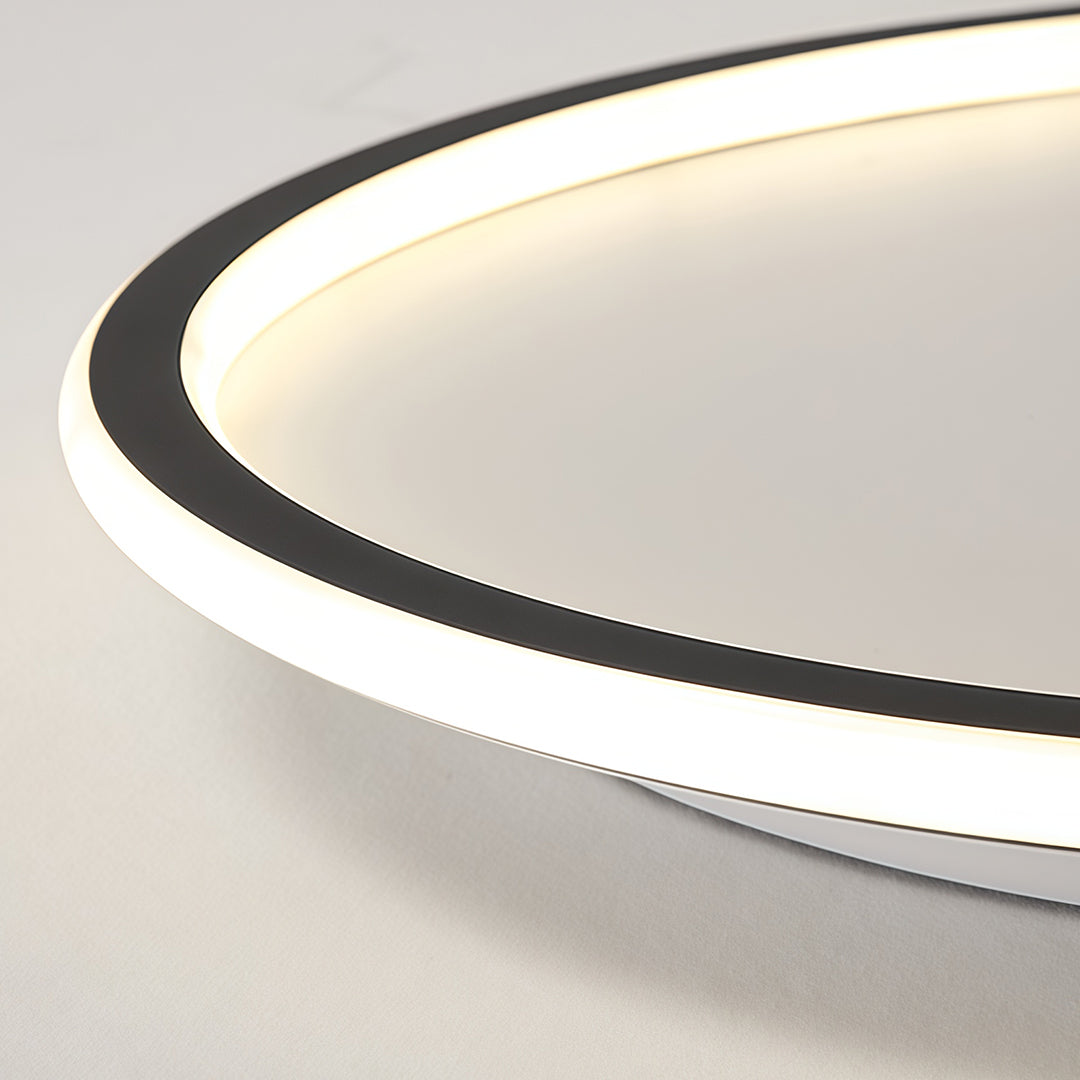 Modern White Acrylic LED Circle Ceiling Light Fixture for Home Decor