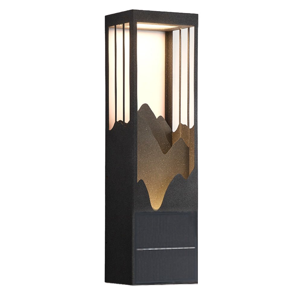 Waterproof Solar Wall Lamp with Mountain Scenery LED Up/Down Light