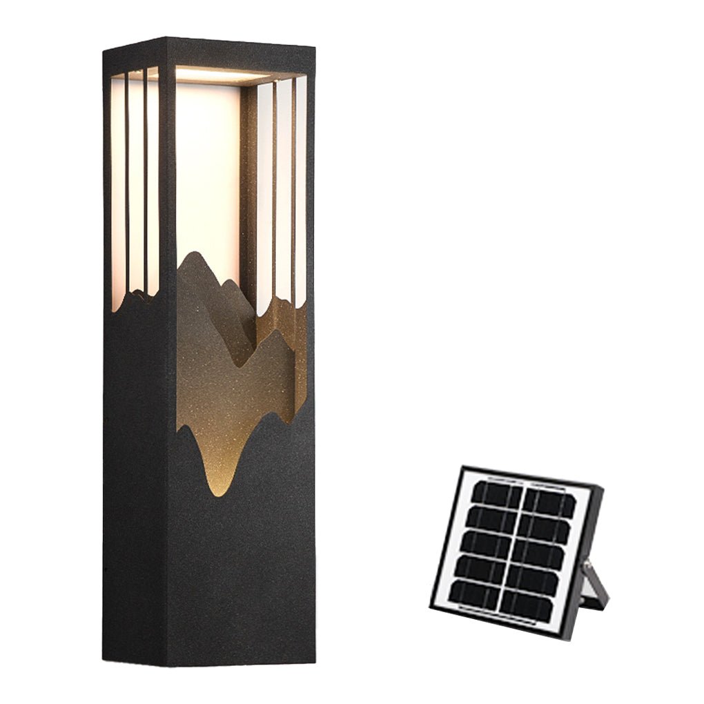 Waterproof Solar Wall Lamp with Mountain Scenery LED Up/Down Light