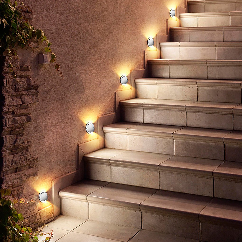 Sleek Stainless Steel LED Recessed Waterproof Deck Lighting for Outdoors