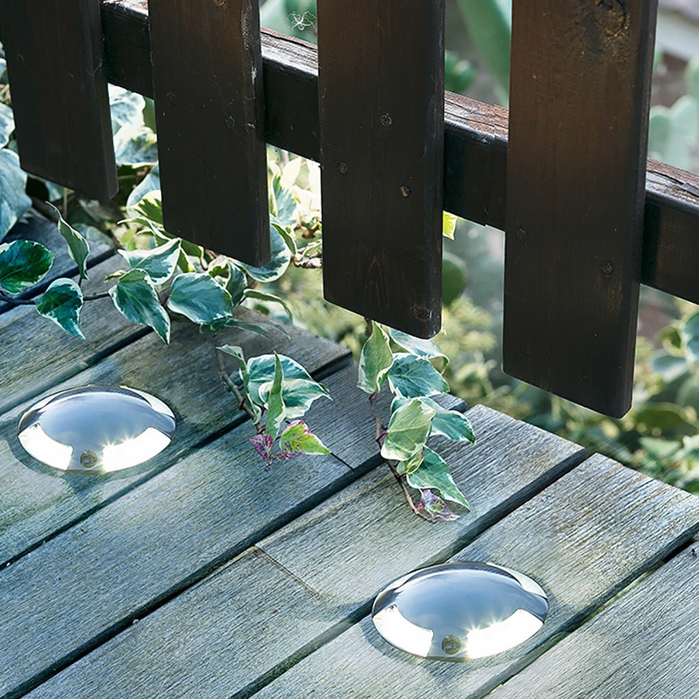 Sleek Stainless Steel LED Recessed Waterproof Deck Lighting for Outdoors