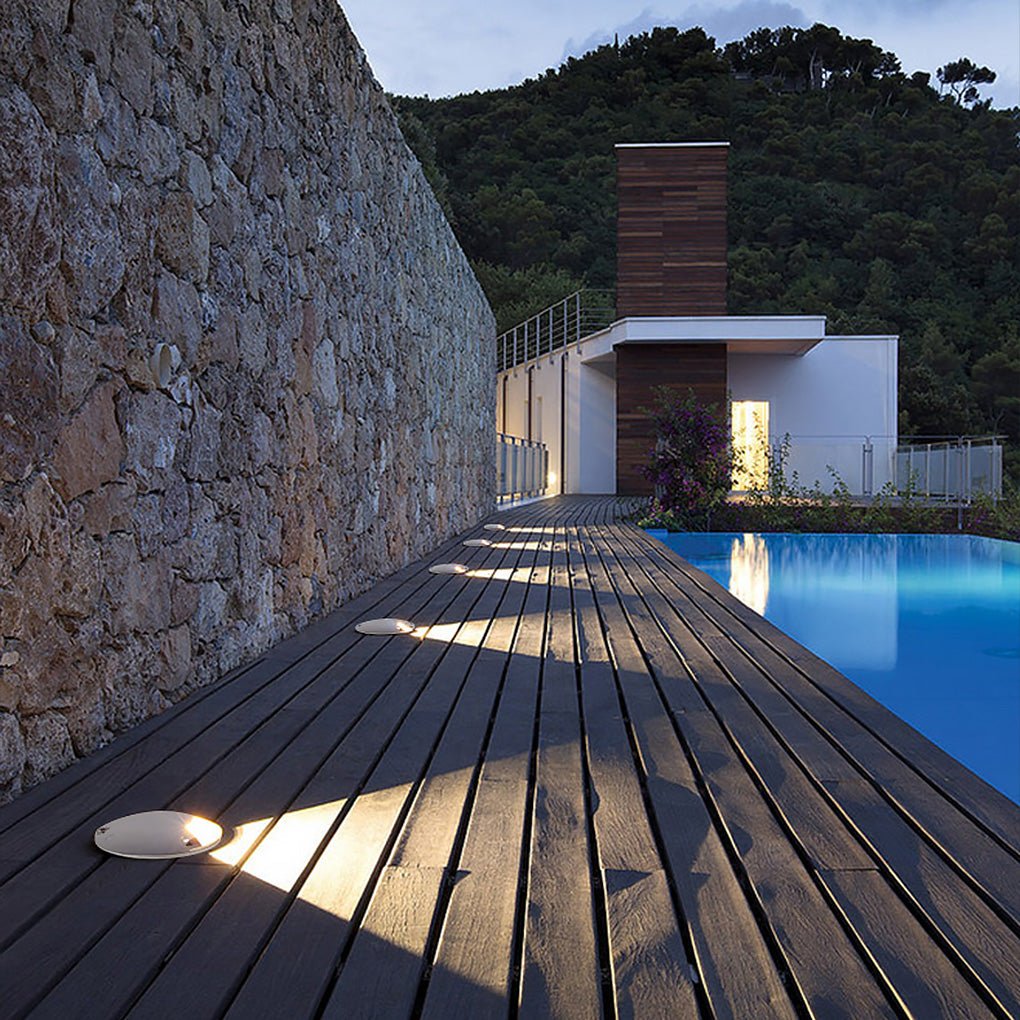 Sleek Metal LED Recessed Waterproof Step Lights for Modern Outdoor Spaces