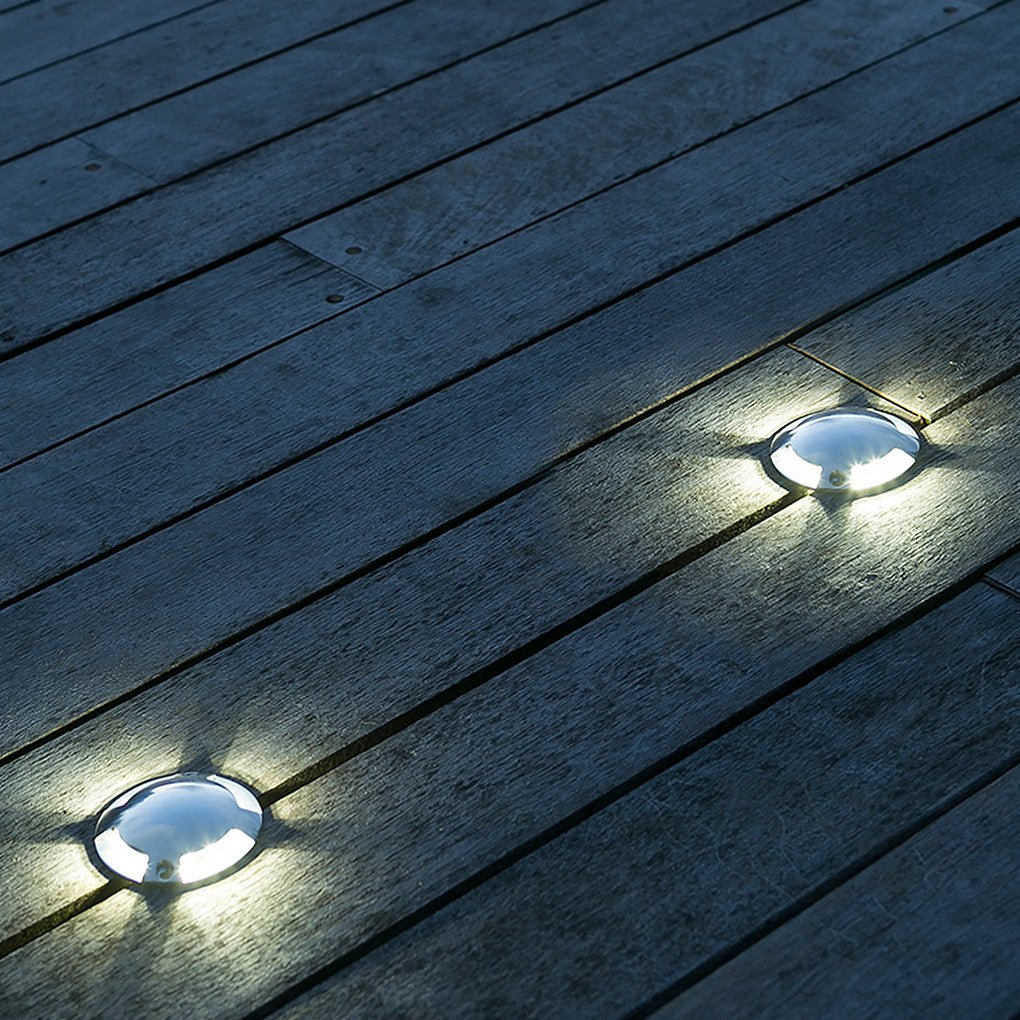 Sleek Metal LED Recessed Waterproof Step Lights for Modern Outdoor Spaces