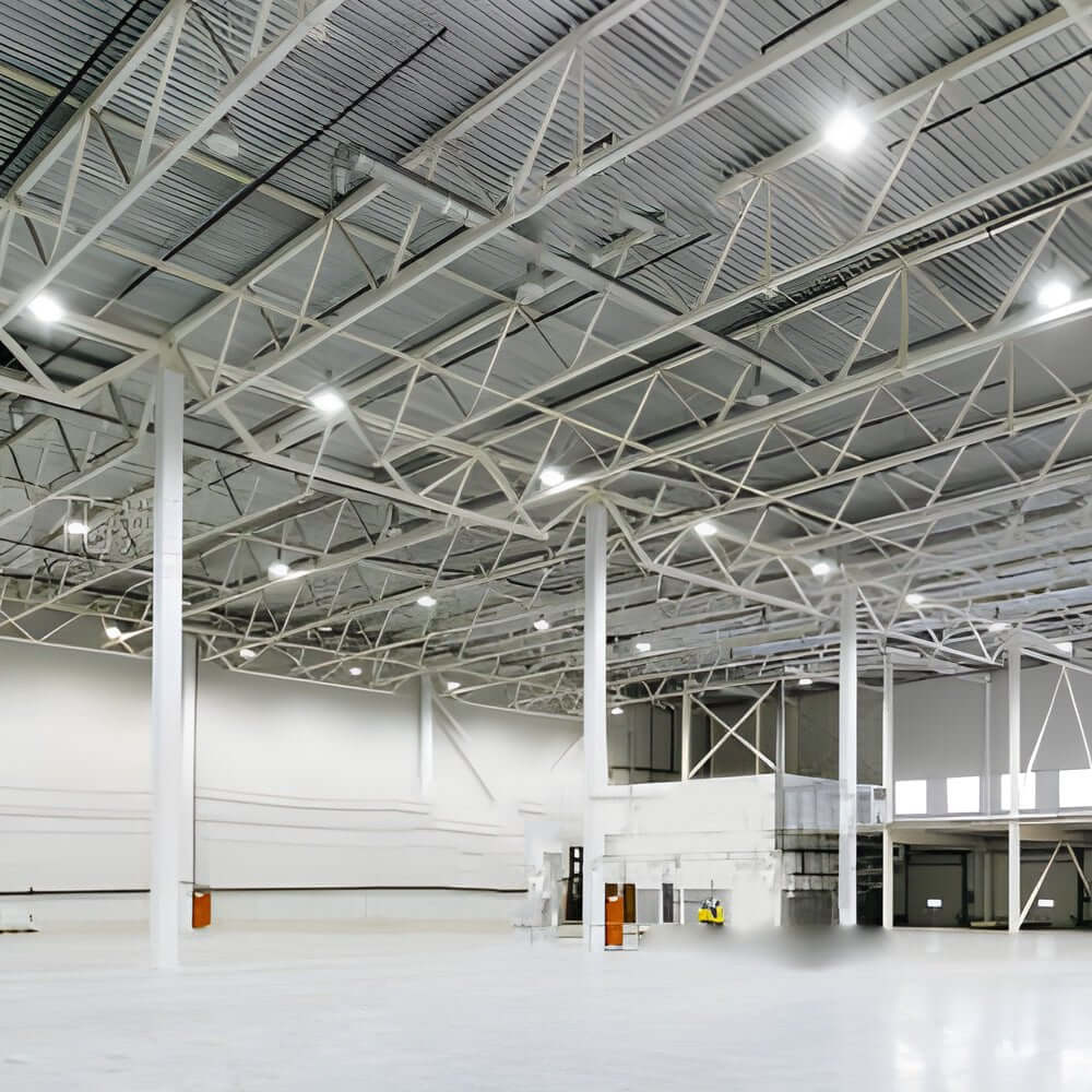 Industrial Explosion-Proof LED Pendant Light for Warehouses, White Aluminum