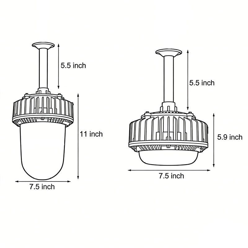 Industrial-Grade LED Pendant Light, Explosion-Proof for Warehouses