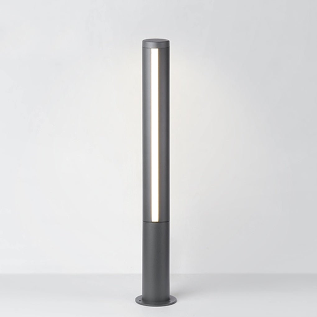 Modern Black Waterproof Landscape Bollard Lamp for Outdoor Gardens