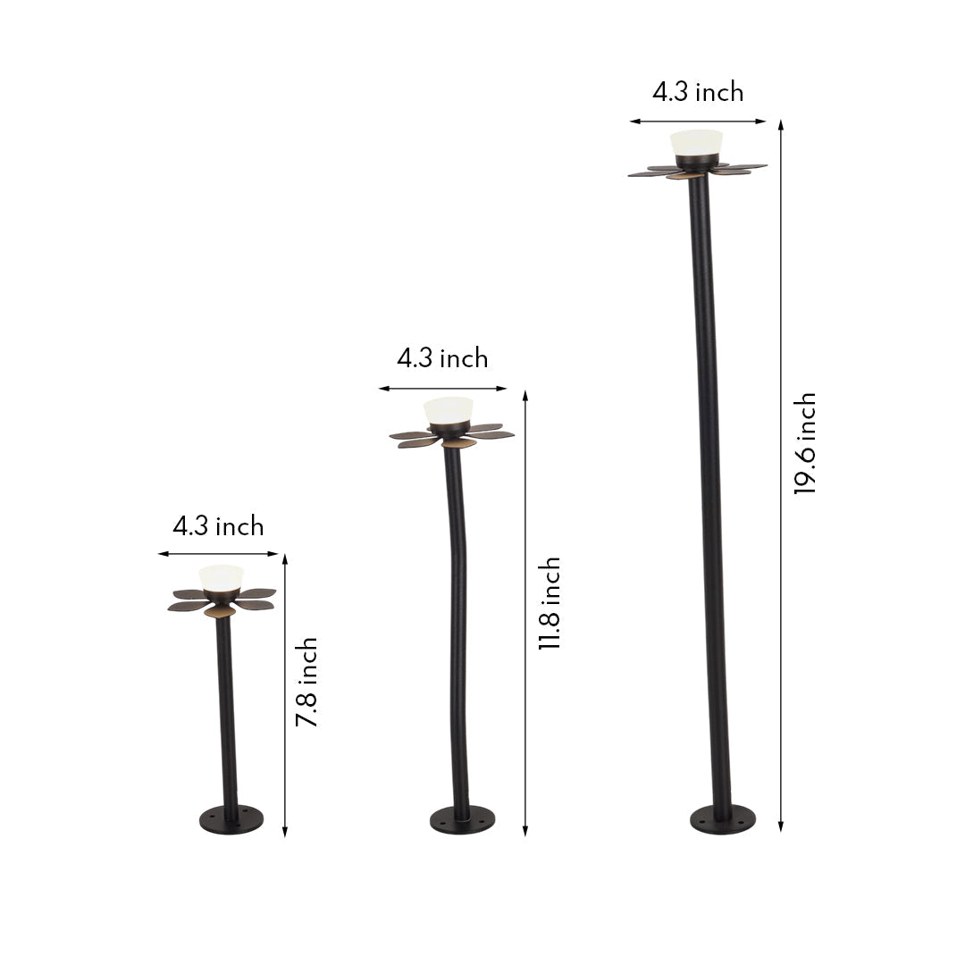 Sleek Black Waterproof Outdoor Pathway Lights for Modern Landscapes