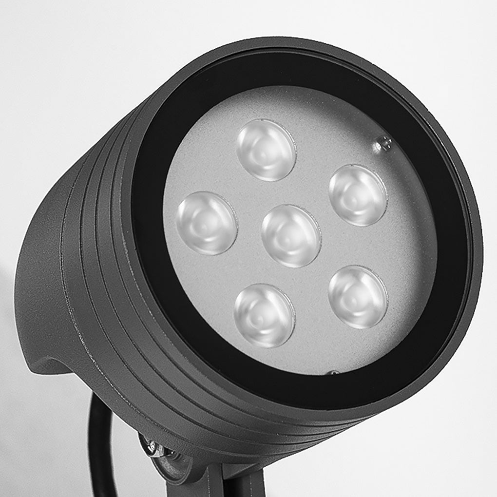 Modern Black All-Aluminum LED Landscape Spot Lights for Outdoor Spaces