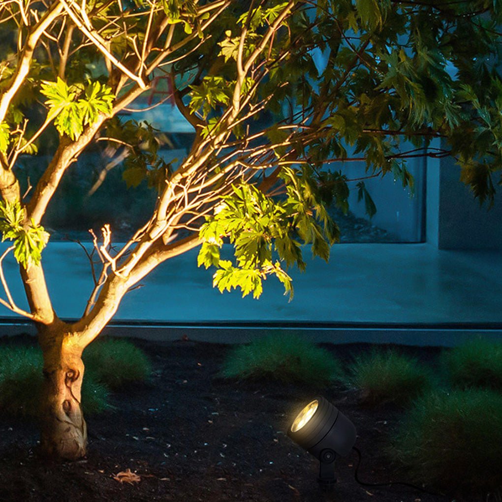 Modern Black All-Aluminum LED Landscape Spot Lights for Outdoor Spaces