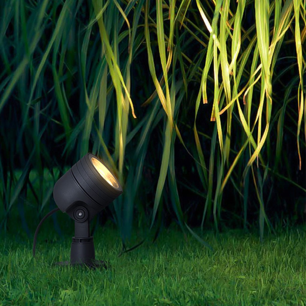 Modern Black All-Aluminum LED Landscape Spot Lights for Outdoor Spaces