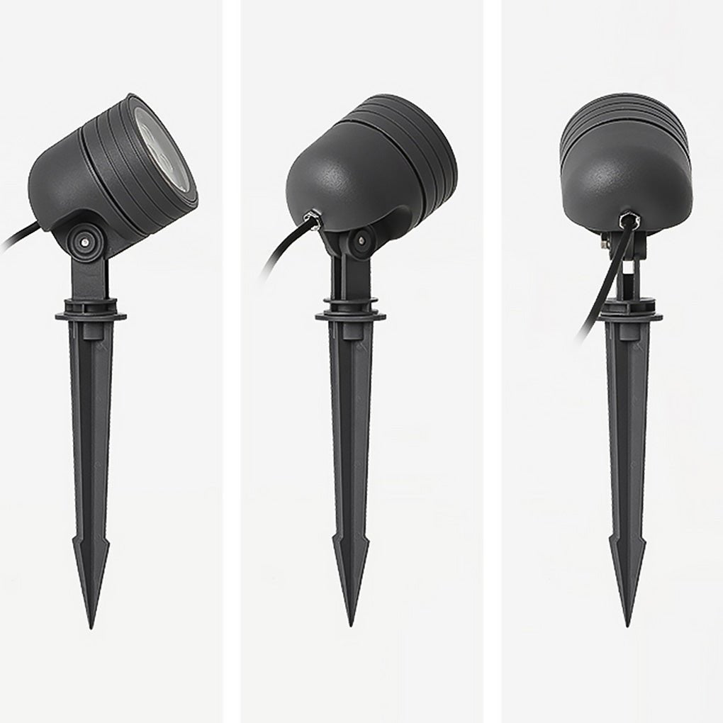 Modern Black All-Aluminum LED Landscape Spot Lights for Outdoor Spaces