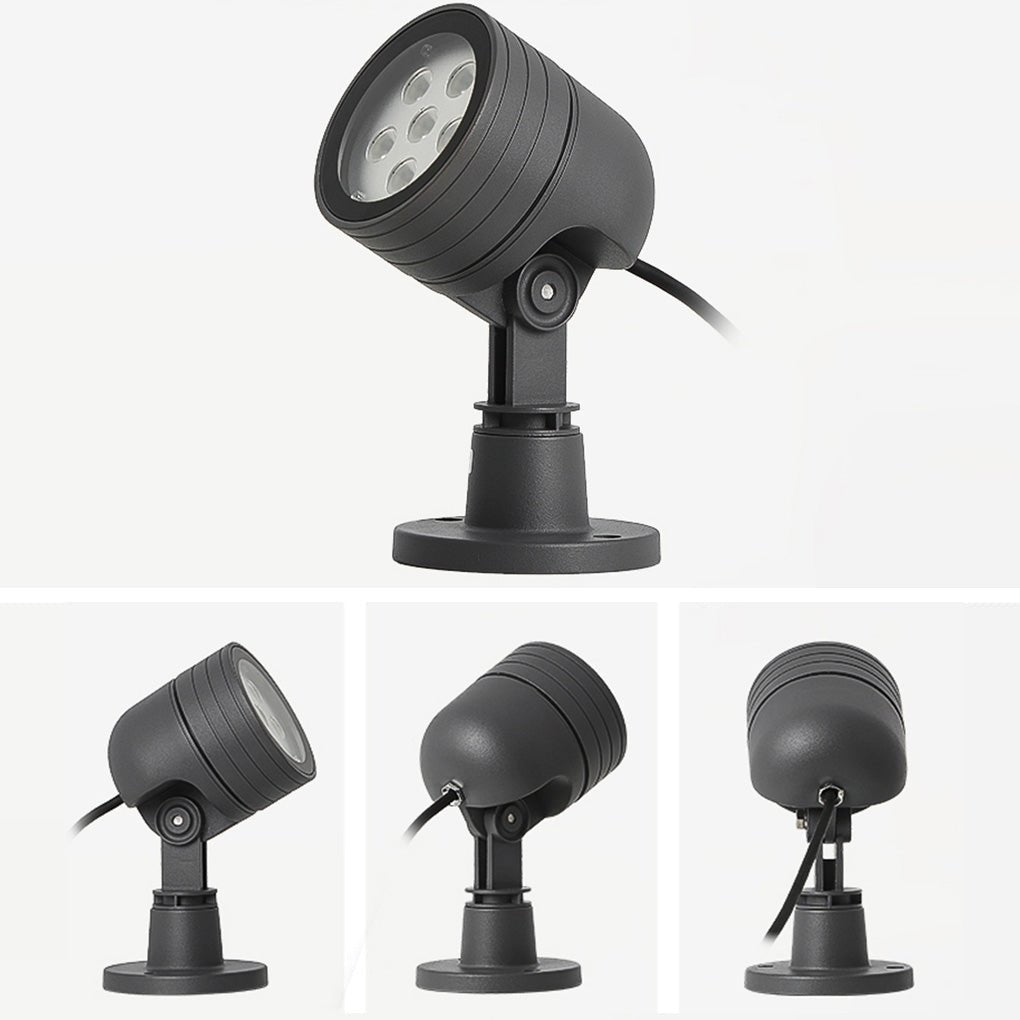 Modern Black All-Aluminum LED Landscape Spot Lights for Outdoor Spaces