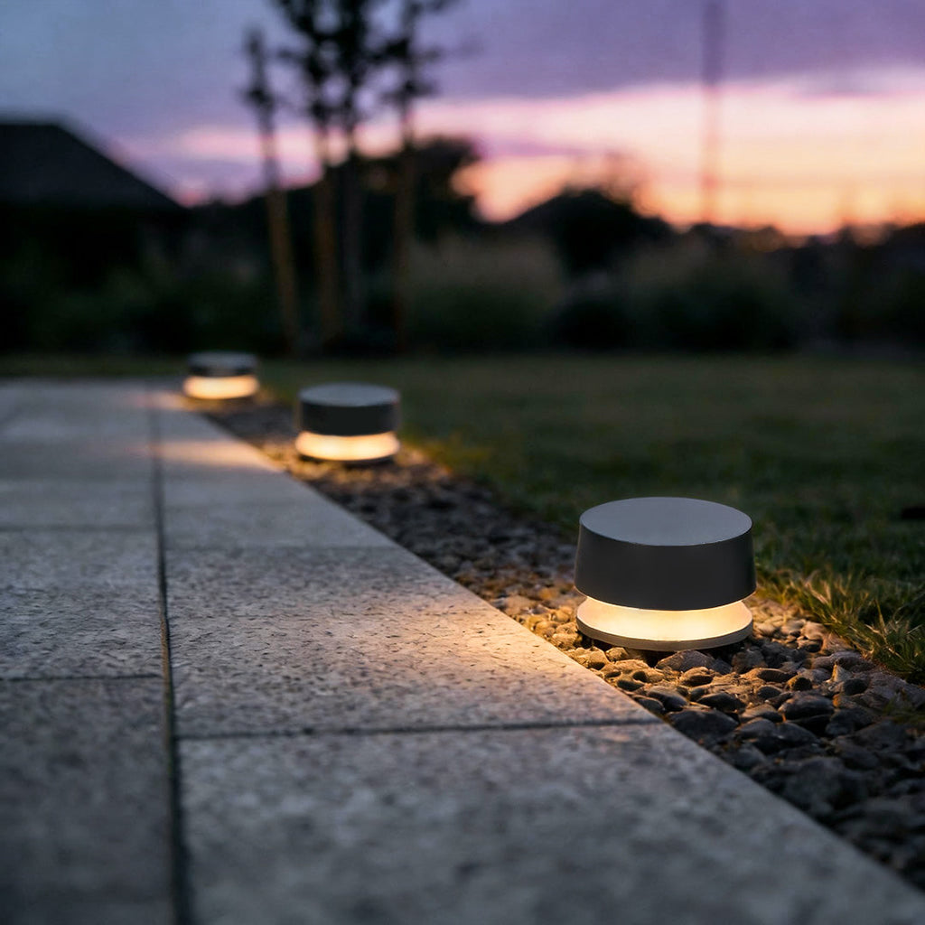 Modern Waterproof LED Outdoor Landscape Path Lights - Durable Metal Design