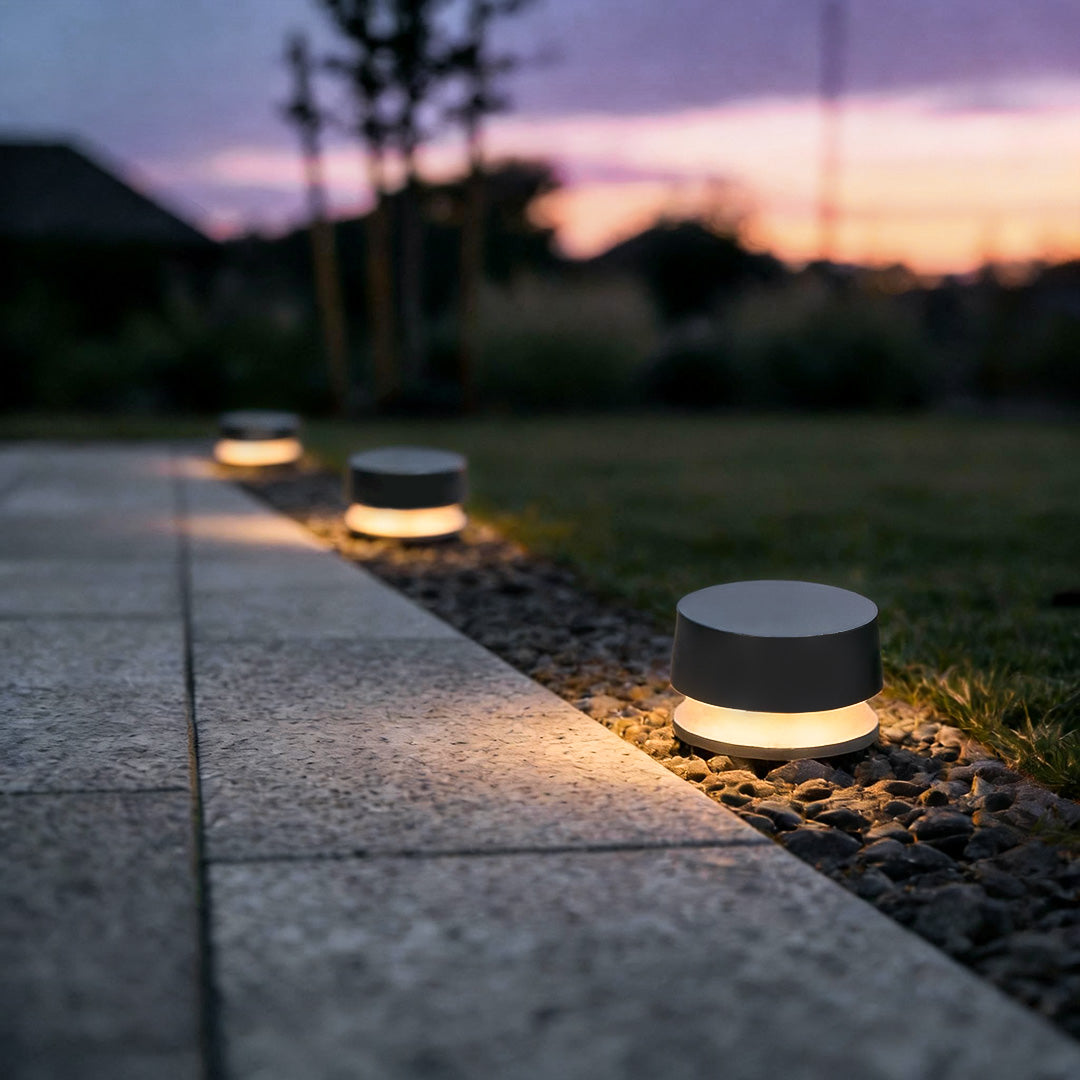 Modern Waterproof LED Outdoor Landscape Path Lights - Durable Metal Design