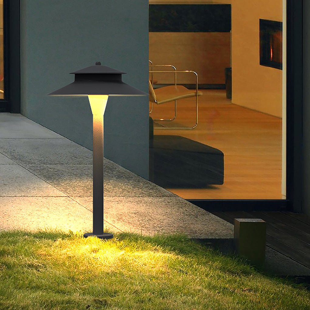 Modern Black Aluminum 5W LED Outdoor Pathway Light for Lawn & Garden