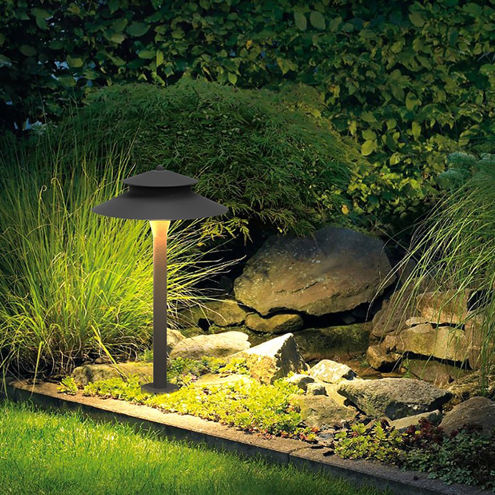 Modern Black Aluminum 5W LED Outdoor Pathway Light for Lawn & Garden