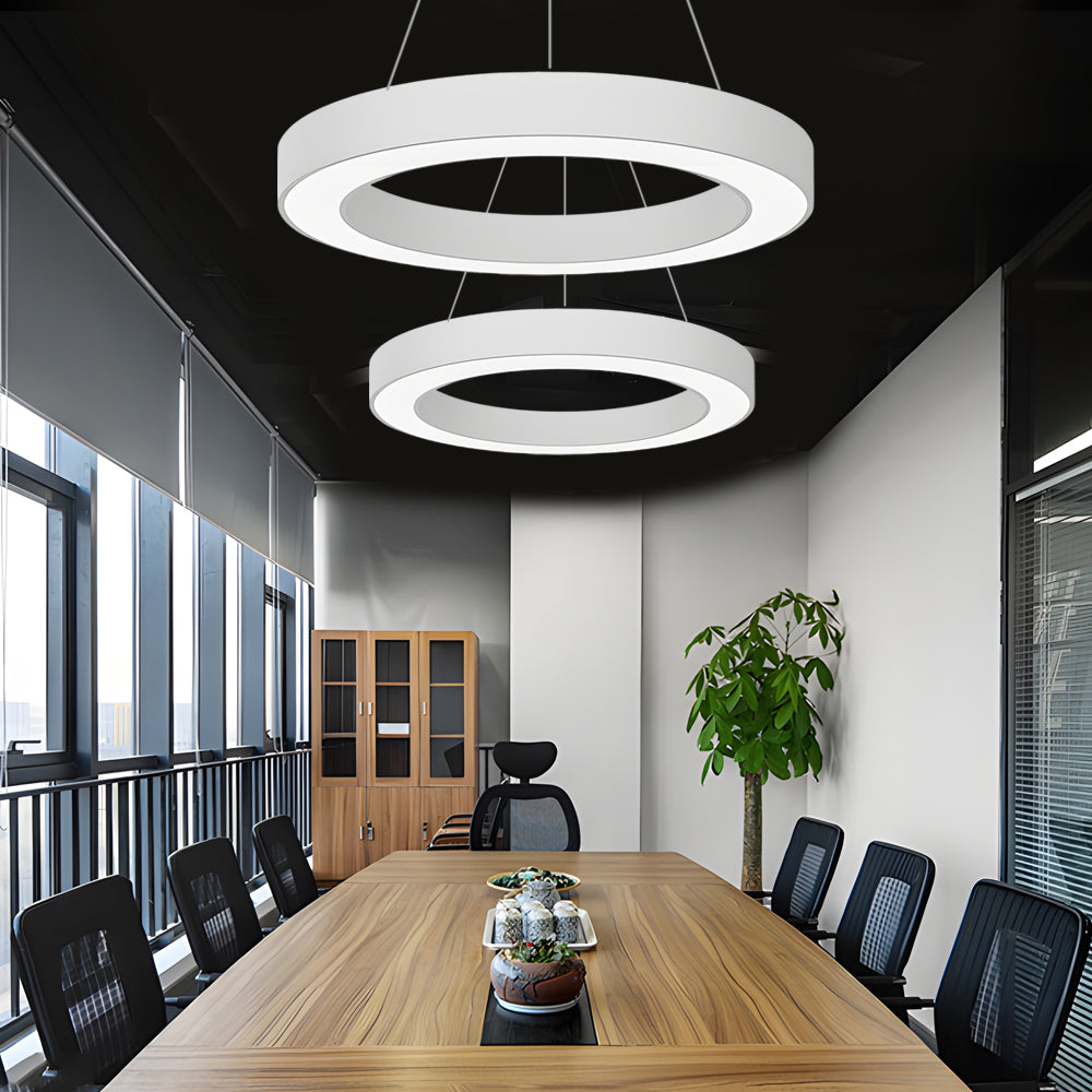 Modern White Acrylic LED Pendant Light Fixture for Living Room Dining Room