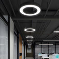 Modern White Acrylic LED Pendant Ring Light for Kitchen or Living Room