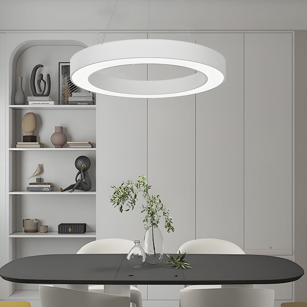 Modern White Acrylic LED Pendant Light Fixture for Living Room Dining Room
