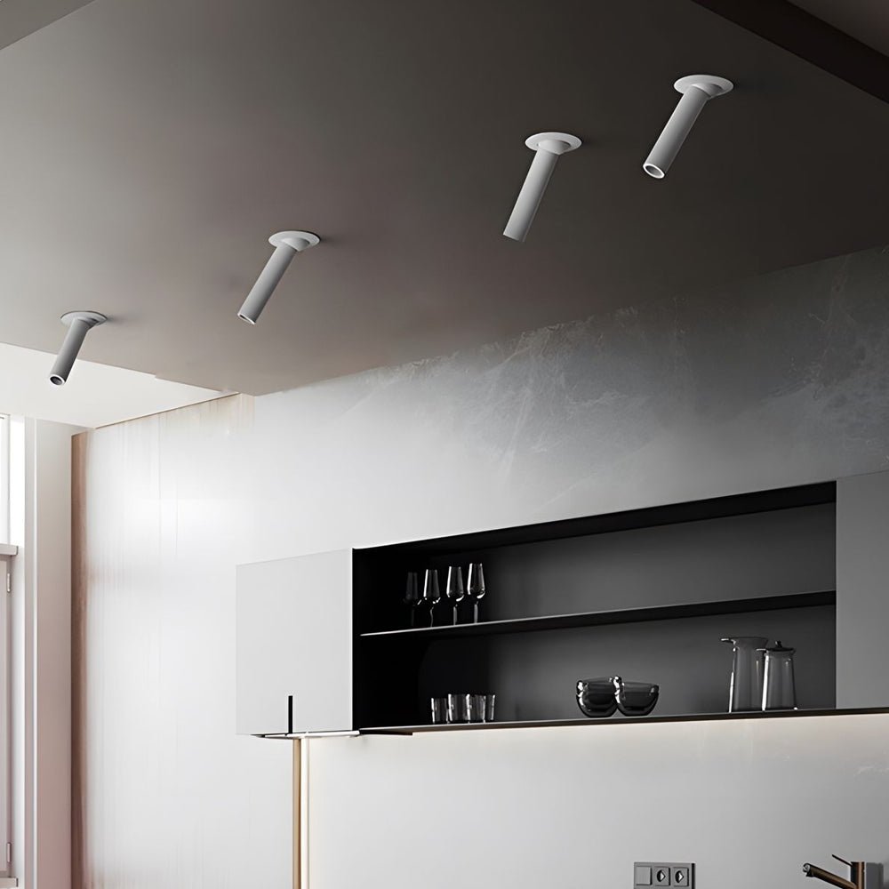 Sleek White LED Surface Spotlight Long Tube for Kitchen and Office Lighting