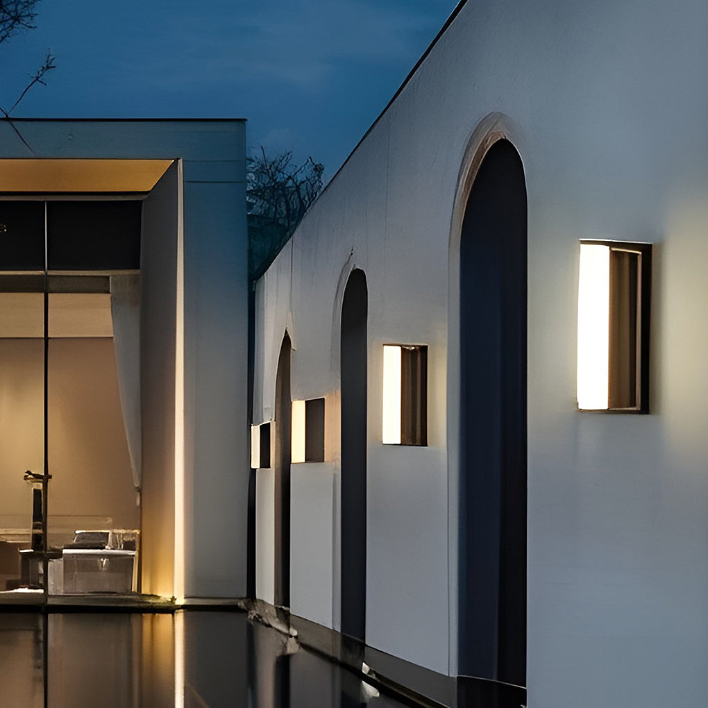 Modern Waterproof LED Solar Wall Light for Outdoor Patios & Gardens